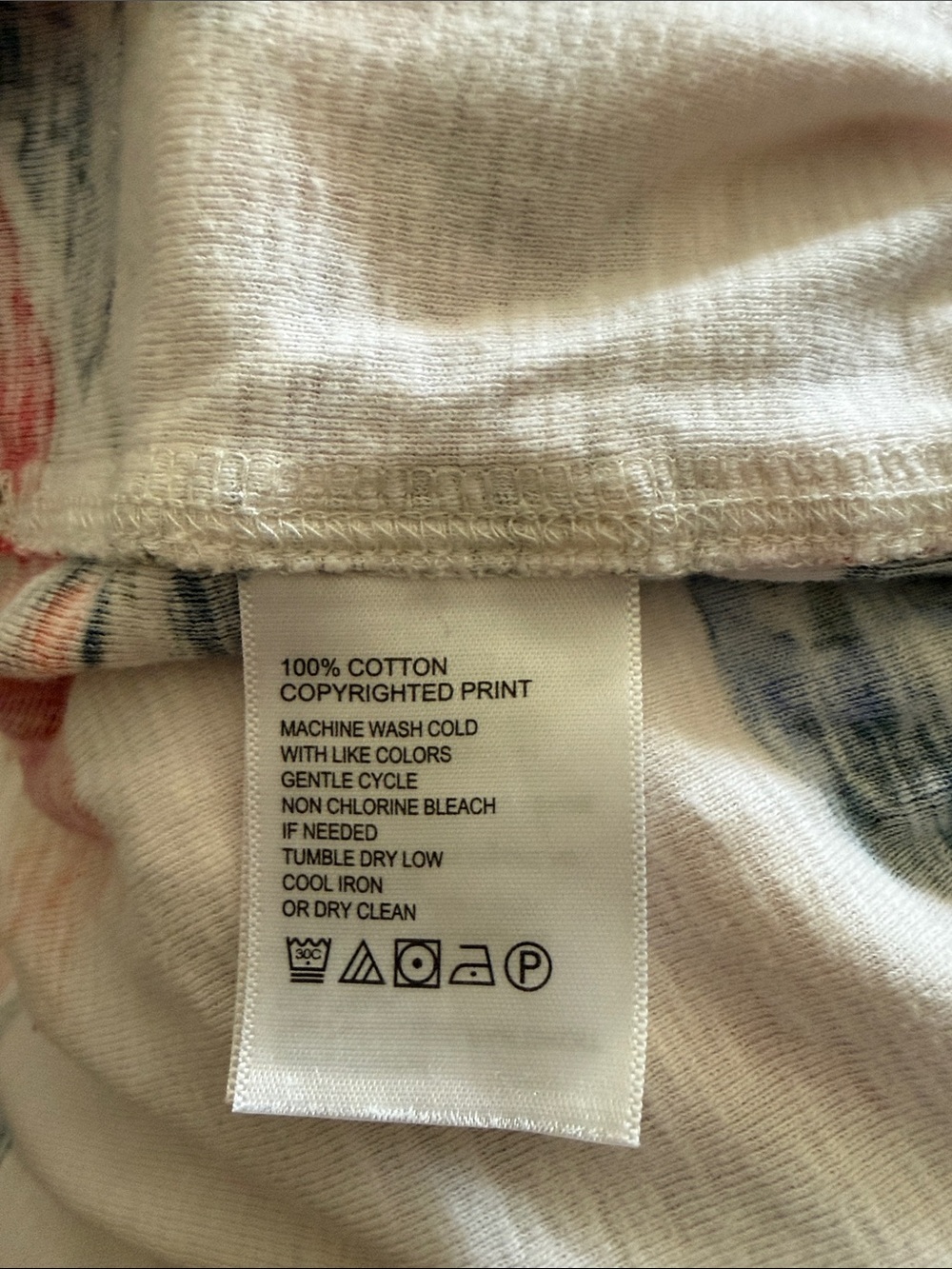 Tommy Bahama Cream Top with Red and Navy Floral Print - Picture 5 of 6